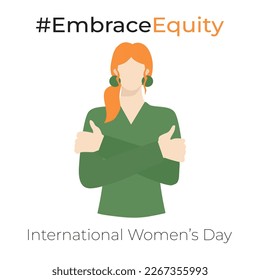 Inernational Women's Day 8 march 2023 Embrace Equity banner.