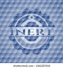 Inert blue polygonal emblem.