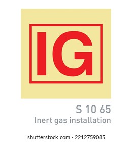  Inert Gas Installation - International Fire Control And Safety Signs - Gas Installation - IG Installation Sign