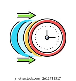 inertia time management color icon vector. inertia time management sign. isolated symbol illustration