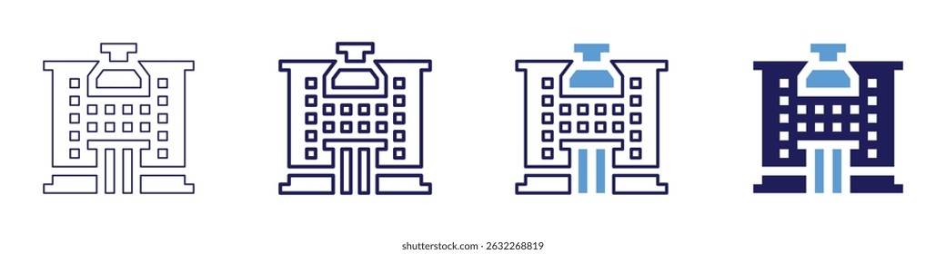 Inertial frame icon in 4 different styles. Thin Line, Line, Bold Line, Duotone. Duotone style. Editable stroke.