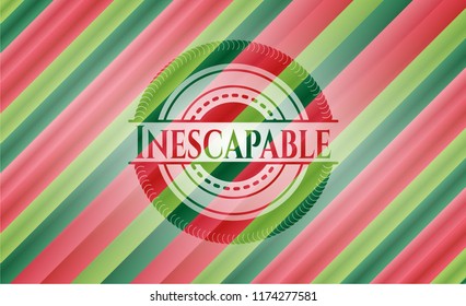 Inescapable christmas style emblem.