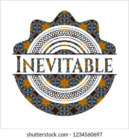 Inevitable arabic emblem. Arabesque decoration.
