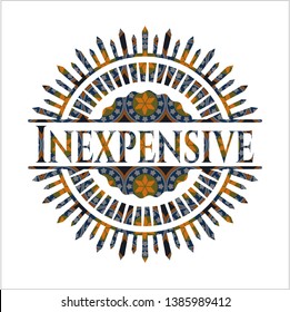Inexpensive arabesque style emblem. arabic decoration.
