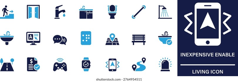 Inexpensive enable living icon set inexpensive, affordable, enable, living, accessibility, support, inclusive related premium editable vector graphics.