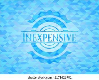 Inexpensive light blue mosaic emblem