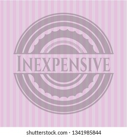 Inexpensive vintage pink emblem