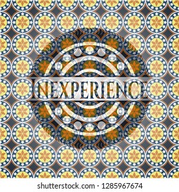 Inexperience arabesque emblem background. arabic decoration.