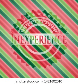 Inexperience christmas badge background. Vector Illustration. Detailed.