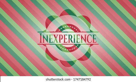 Inexperience christmas emblem background. Vector Illustration. Detailed. 