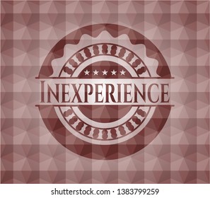 Inexperience red geometric emblem. Seamless.