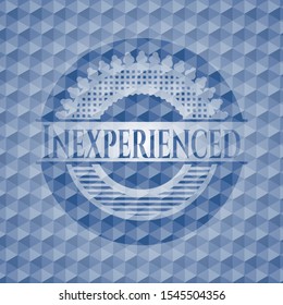 Inexperienced blue hexagon emblem. Vector Illustration. Detailed.
