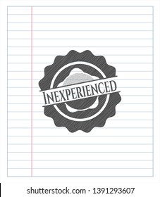 Inexperienced pencil emblem. Vector Illustration. Detailed.