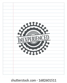 Inexperienced with pencil strokes. Vector Illustration. Detailed.