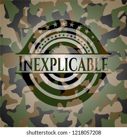 Inexplicable on camouflage texture