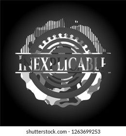Inexplicable on grey camouflage pattern