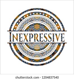 Inexpressive arabesque style emblem. arabic decoration.