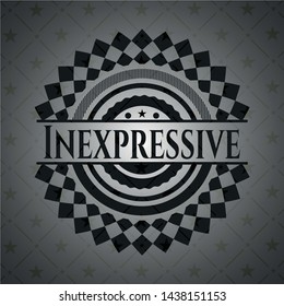 Inexpressive black badge. Vector Illustration. Detailed.