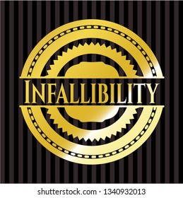 Infallibility gold emblem or badge