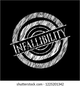 Infallibility written with chalkboard texture
