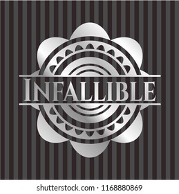 Infallible silver shiny badge