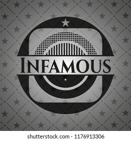 Infamous black emblem. Vintage.