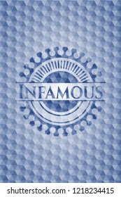 Infamous blue polygonal emblem.