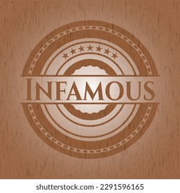 Infamous wood emblem. Retro. Vector Illustration. 