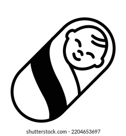 Infant Black Glyph Vector Icon which can easily modifiy or edit

