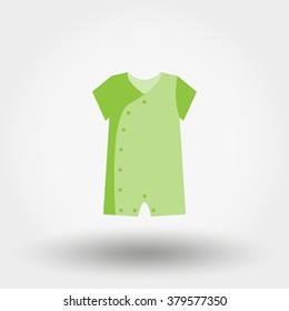 Infant Bodysuit. Icon for web and mobile application. Vector illustration on a white background. Flat design style.