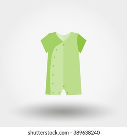 Infant Bodysuit. Icon for web and mobile application. Vector illustration on a white background. Flat design style.
