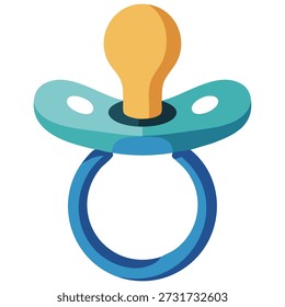 Infant boy pacifier icon vector illustration isolated on white background