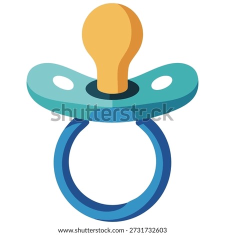 Infant boy pacifier icon vector illustration isolated on white background