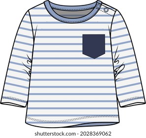 INFANT BOYS PATCH POCKET TEE SHIRT