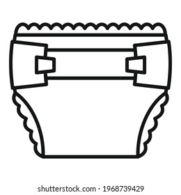 Infant diaper icon. Outline Infant diaper vector icon for web design isolated on white background