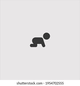 infant icon vector isolated on white background