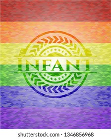 Infant lgbt colors emblem 