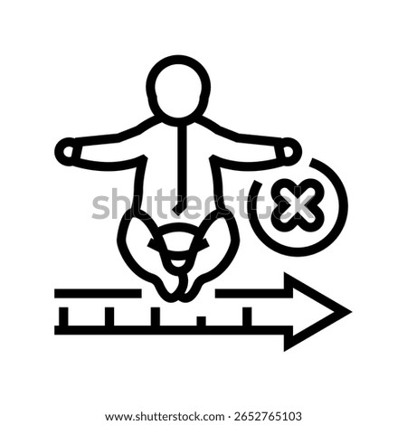 infant mortality rate line icon vector. infant mortality rate sign. isolated contour symbol black illustration
