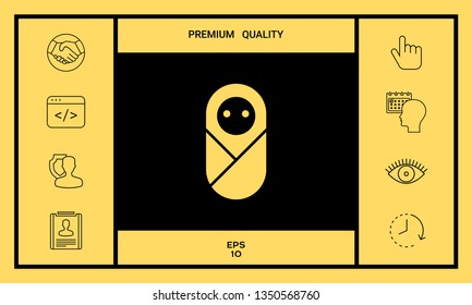 Infant, neonate, newborn icon. Graphic elements for your design