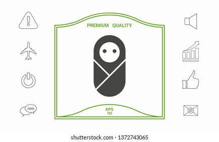 Infant, neonate, newborn icon. Graphic elements for your design