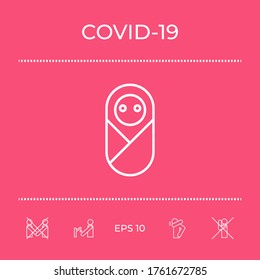 Infant, neonate, newborn icon. Graphic elements for your design