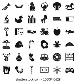 Infant playground icons set. Simple set of 36 infant playground vector icons for web isolated on white background