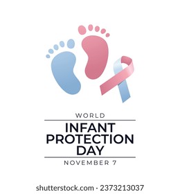 Infant Protection Day design template good for celebration usage. infant vector illustration. vector eps 10. flat design.