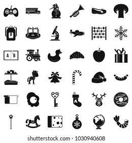 Infant school icons set. Simple set of 36 infant school vector icons for web isolated on white background