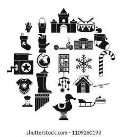 Infant school icons set. Simple set of 25 infant school vector icons for web isolated on white background
