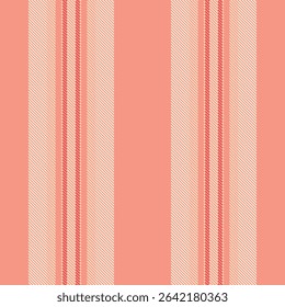 Infant vertical background vector, finish stripe texture seamless. Funky lines pattern fabric textile in red and old lace colors palette.