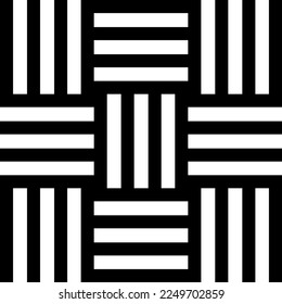 Infant Visual Stimulation Patterns, Black and white flash card with high contrast for baby vector, seamless endless pattern, wallpaper