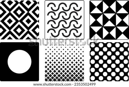 Infant Visual Stimulation Patterns, Black and white flash card with high contrast for baby vector