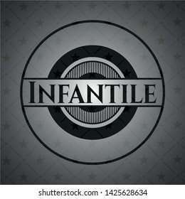 Infantile black emblem. Vector Illustration. Detailed.