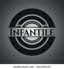 Infantile dark emblem. Vector Illustration. Detailed.